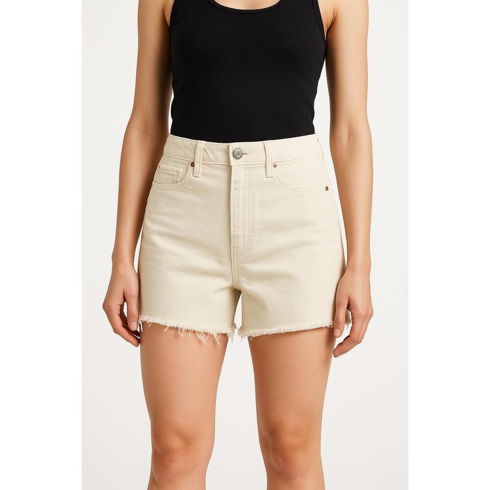 Old Navy Pants Womens Size 10 Creme SkyHi ALine Higher High Rise Smooth Pockets